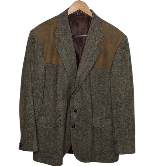 Pendleton Brown Tweed Wool Blazer Sportscoat Men Size 48 Long BLEMISH - Picture 1 of 8